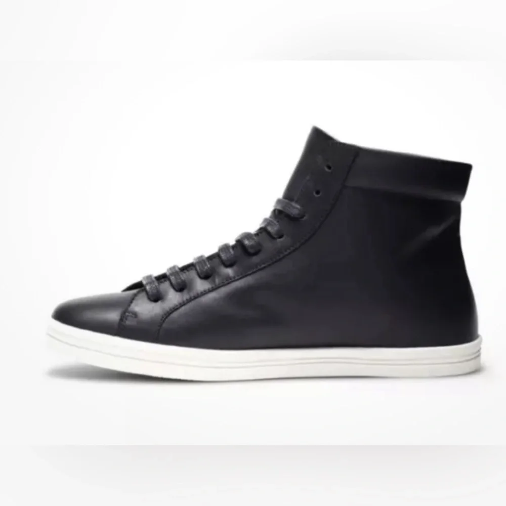 FREDA SALVADOR Sal Women's Lace Up High Top Leather Sneakers Black Size 8 NWOT - Picture 2 of 8
